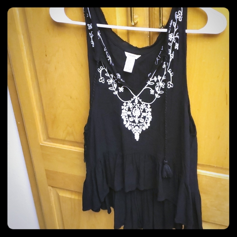 Black tank top
